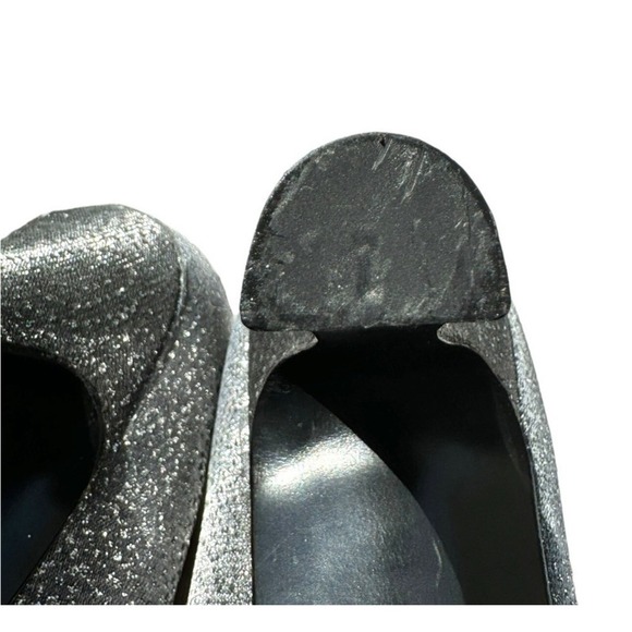 Stuart Weitzman Silver Gray Sparkle Heels Size 7B Excellent Condition - Picture 15 of 16